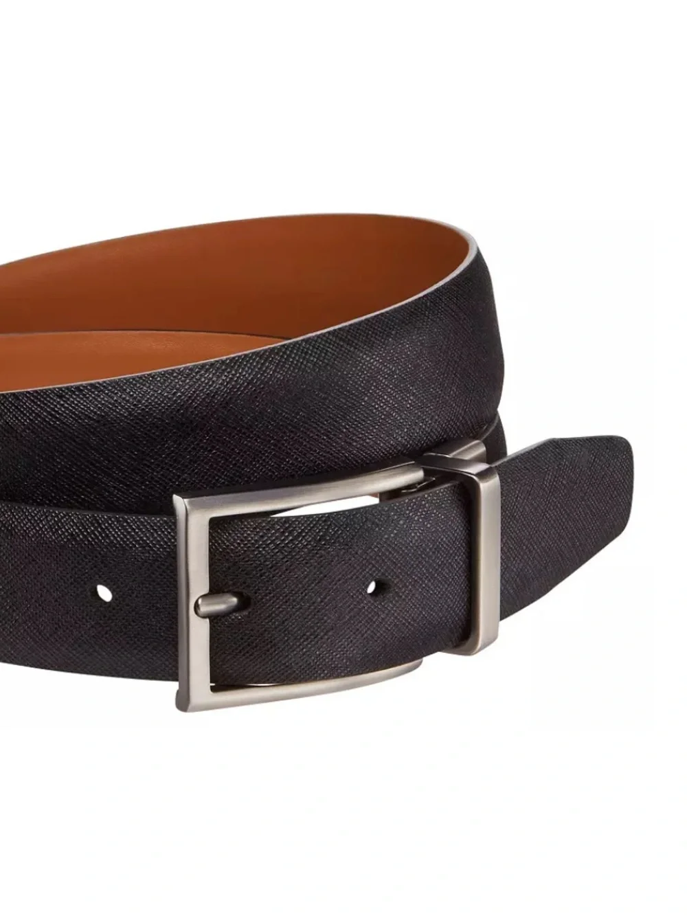 Walter Hagen Men's Saffiano Smooth Golf Belt size XL black brown new